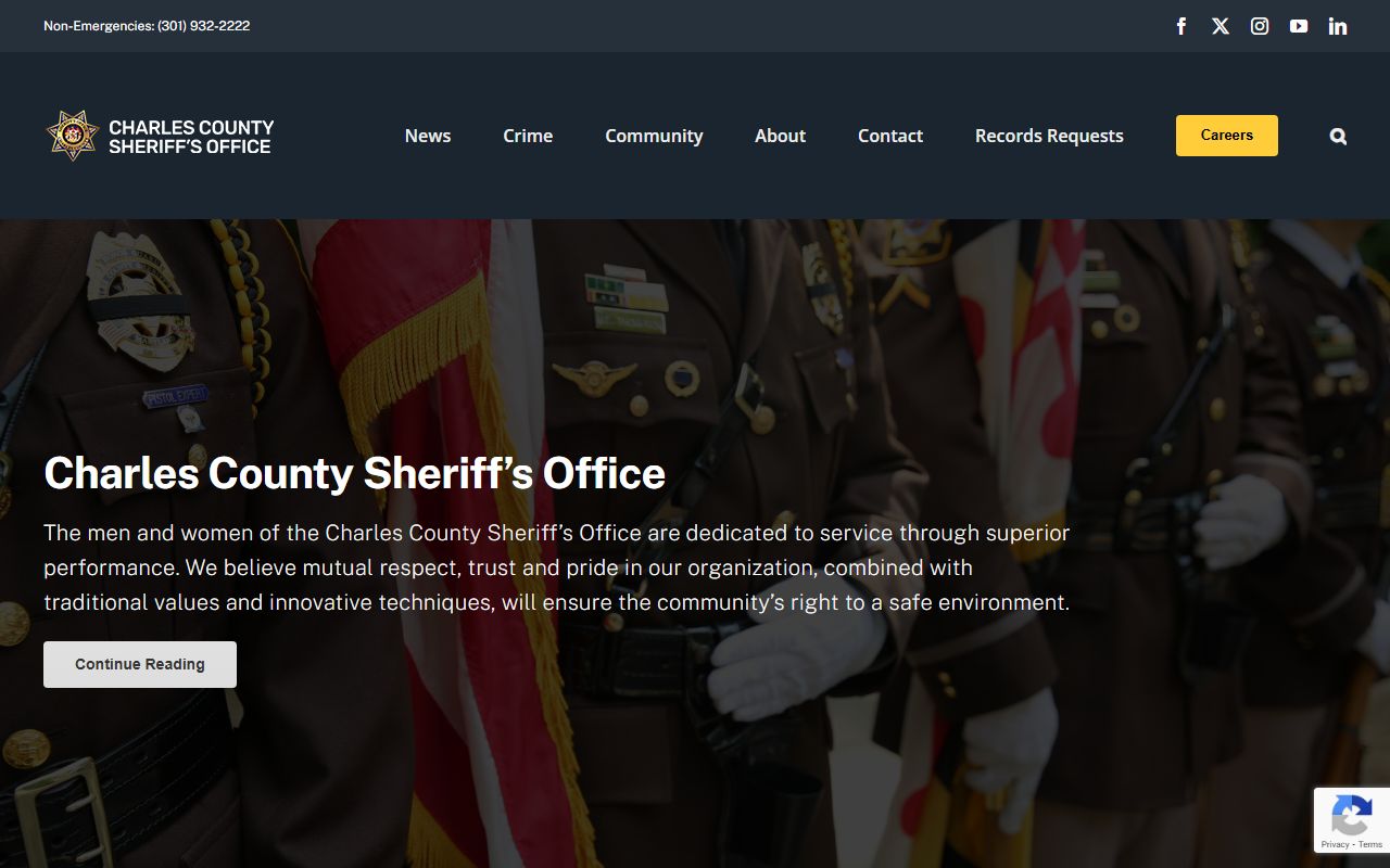 Charleston County Sheriff's Office website for searching Charleston jail mugshots and inmate records