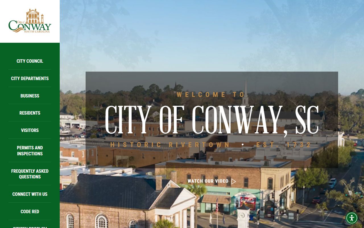 City of Conway official website with public safety information related to Conway jail mugshots