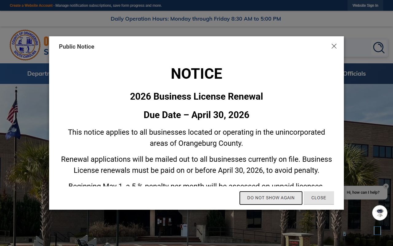 Orangeburg County Regional Detention Center website for Calhoun County jail mugshots