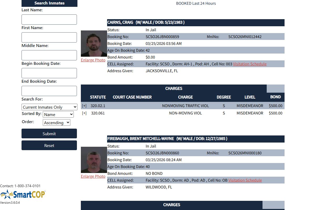 Lee County inmate search portal for jail mugshots via Sumter County Sheriff