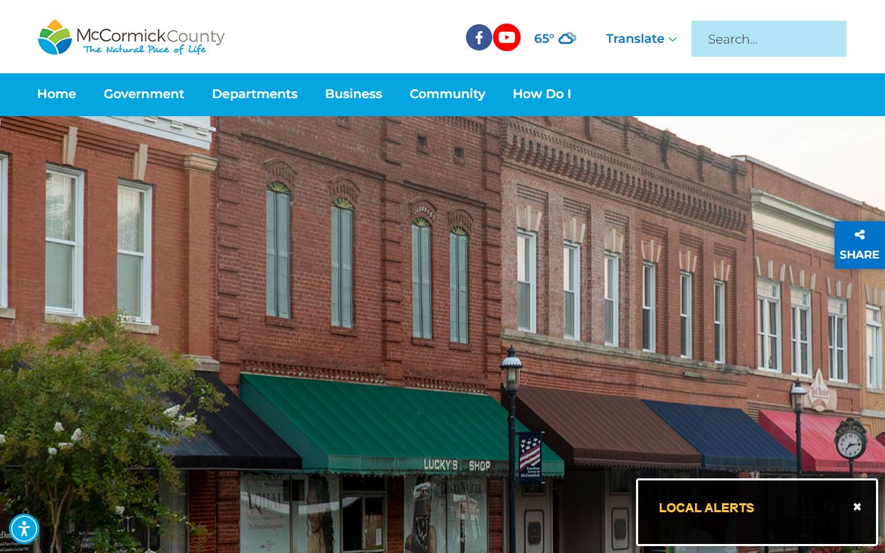 McCormick County government website for jail mugshots and public records