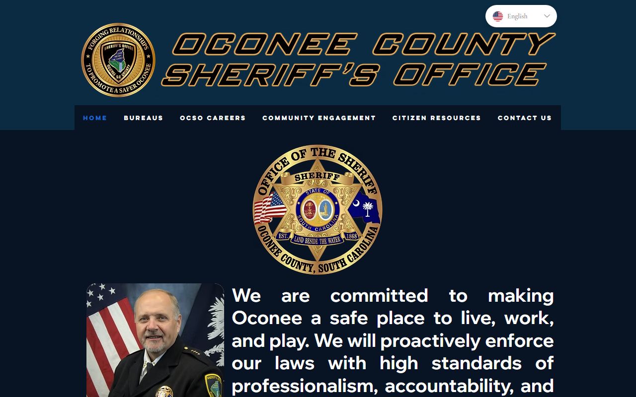 Oconee County Sheriff's Office website for jail mugshots and arrest records