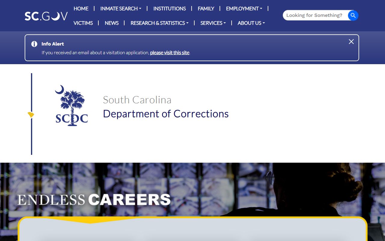 South Carolina Department of Corrections resource page for jail mugshots and inmate data