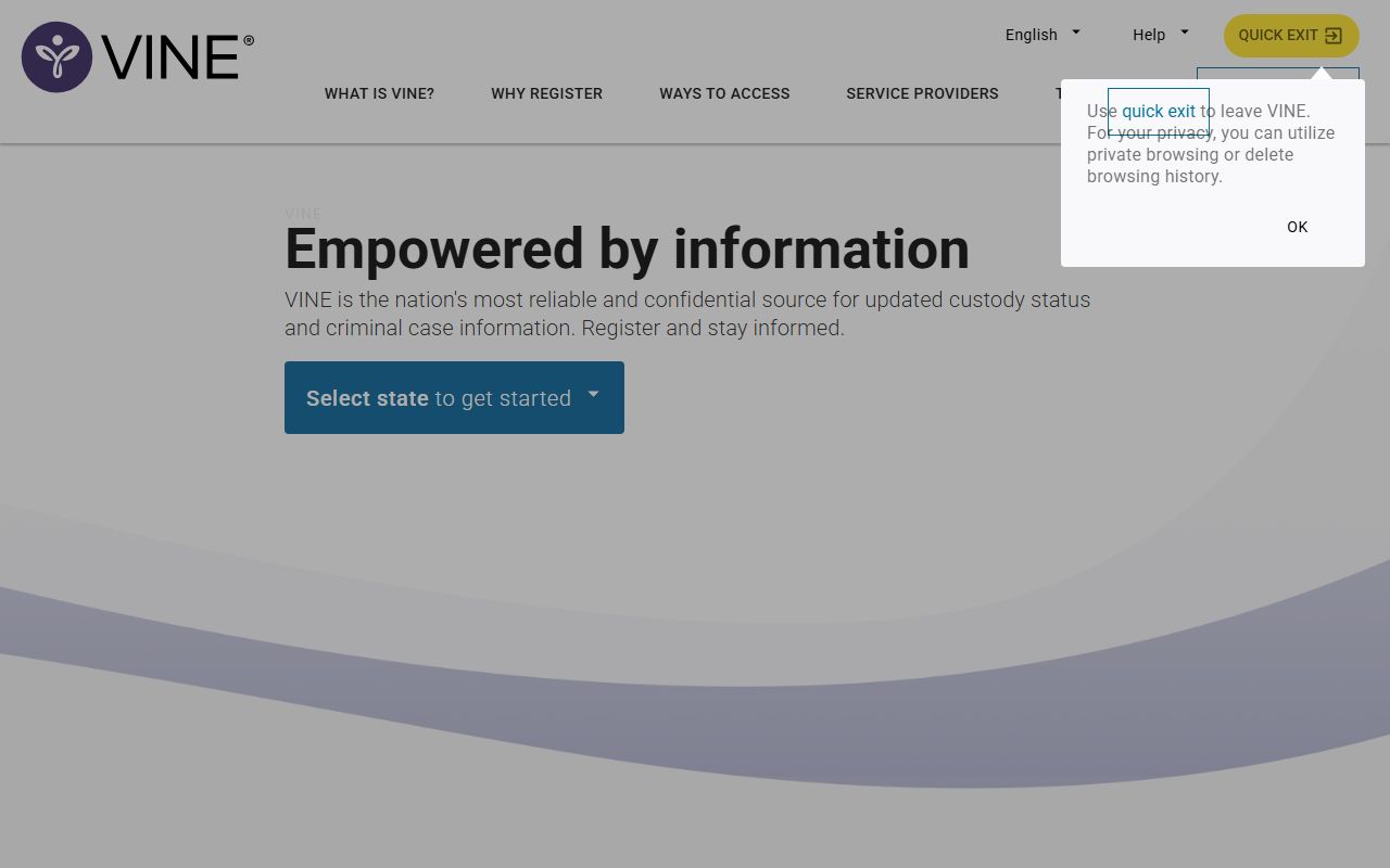 South Carolina VINE notification system for jail mugshot and inmate status alerts